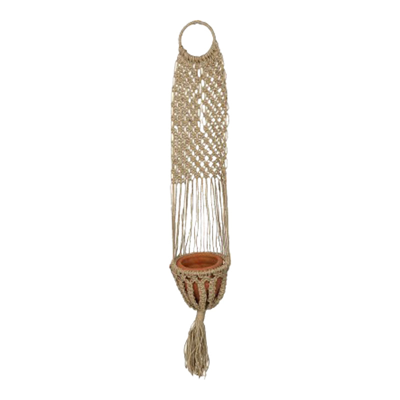 Hanging flower pot Anerial pakoworld natural jute D23x135cm