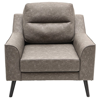 Armchair Lonnie pakoworld PU grey antique 94x95.5x92.5cm