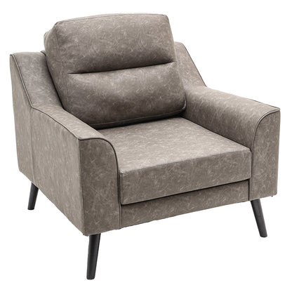 Armchair Lonnie pakoworld PU grey antique 94x95.5x92.5cm