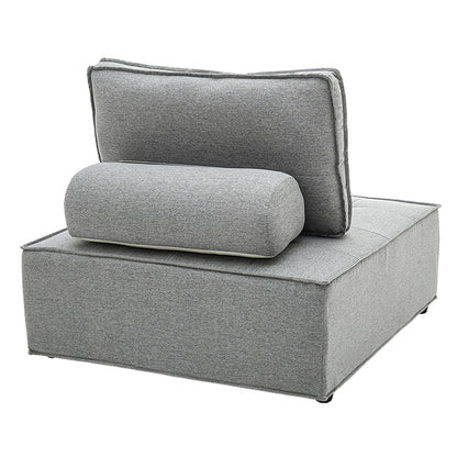 Armchair Ferris pakoworld fabric grey 99.5x99.5x71.5cm