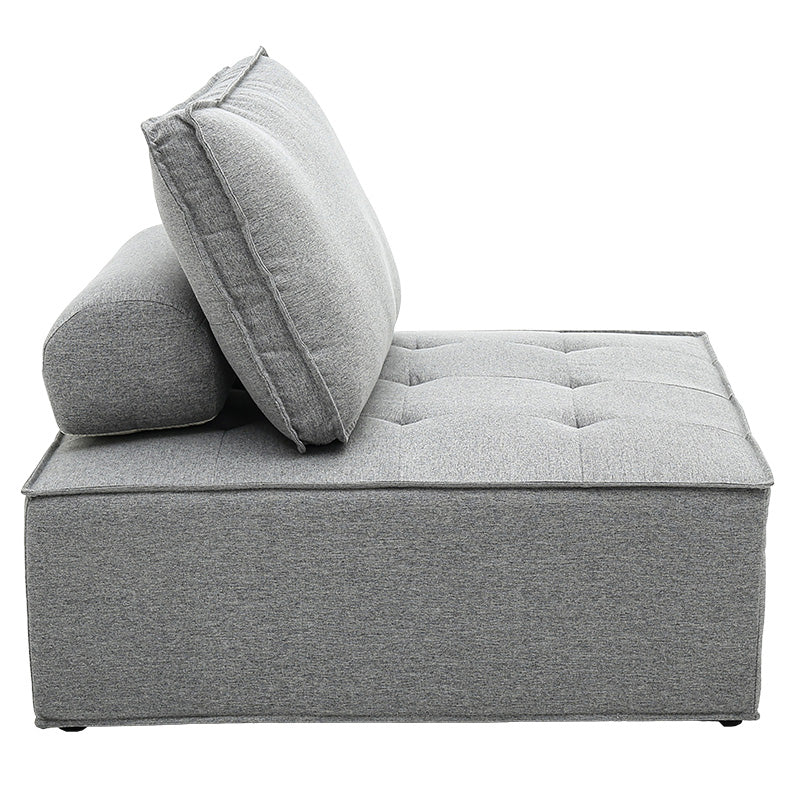 Armchair Ferris pakoworld fabric grey 99.5x99.5x71.5cm