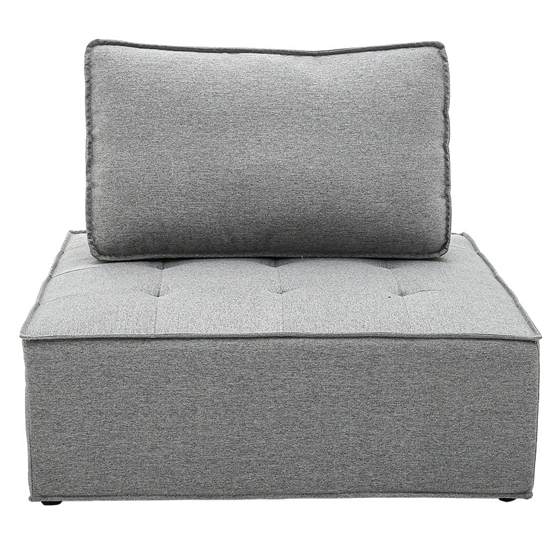 Armchair Ferris pakoworld fabric grey 99.5x99.5x71.5cm