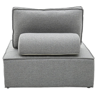 Armchair Ferris pakoworld fabric grey 99.5x99.5x71.5cm