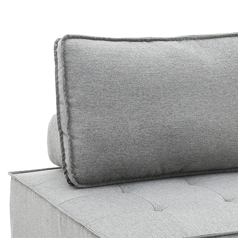 Armchair Ferris pakoworld fabric grey 99.5x99.5x71.5cm