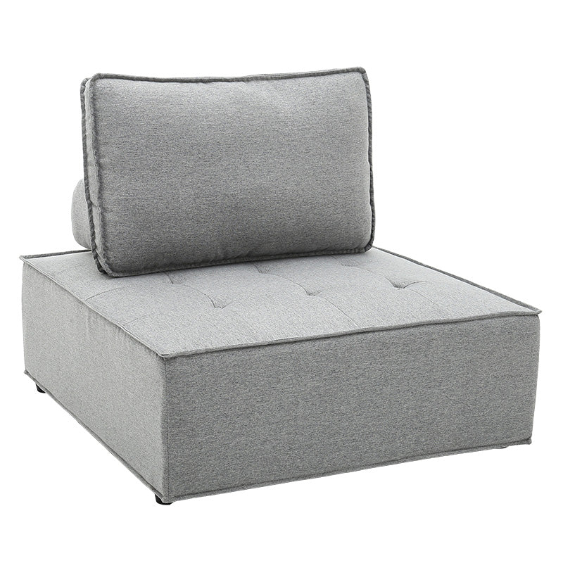 Armchair Ferris pakoworld fabric grey 99.5x99.5x71.5cm