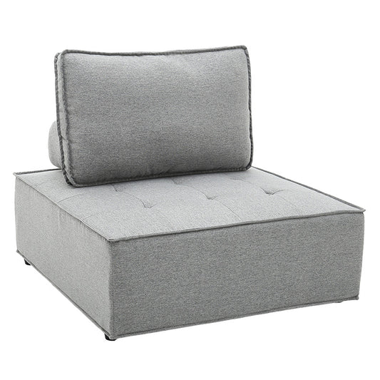 Armchair Ferris pakoworld fabric grey 99.5x99.5x71.5cm