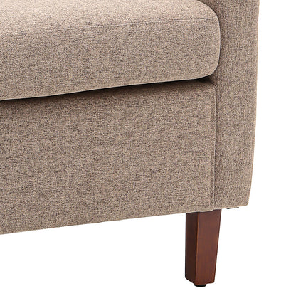 Armchair Major pakoworld fabric brown-beige 63.5x68x71cm