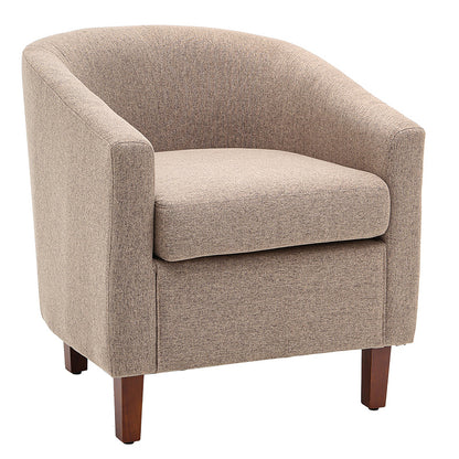 Armchair Major pakoworld fabric brown-beige 63.5x68x71cm