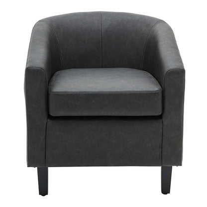 Armchair Major pakoworld PU black-grey 63.5x68x71cm