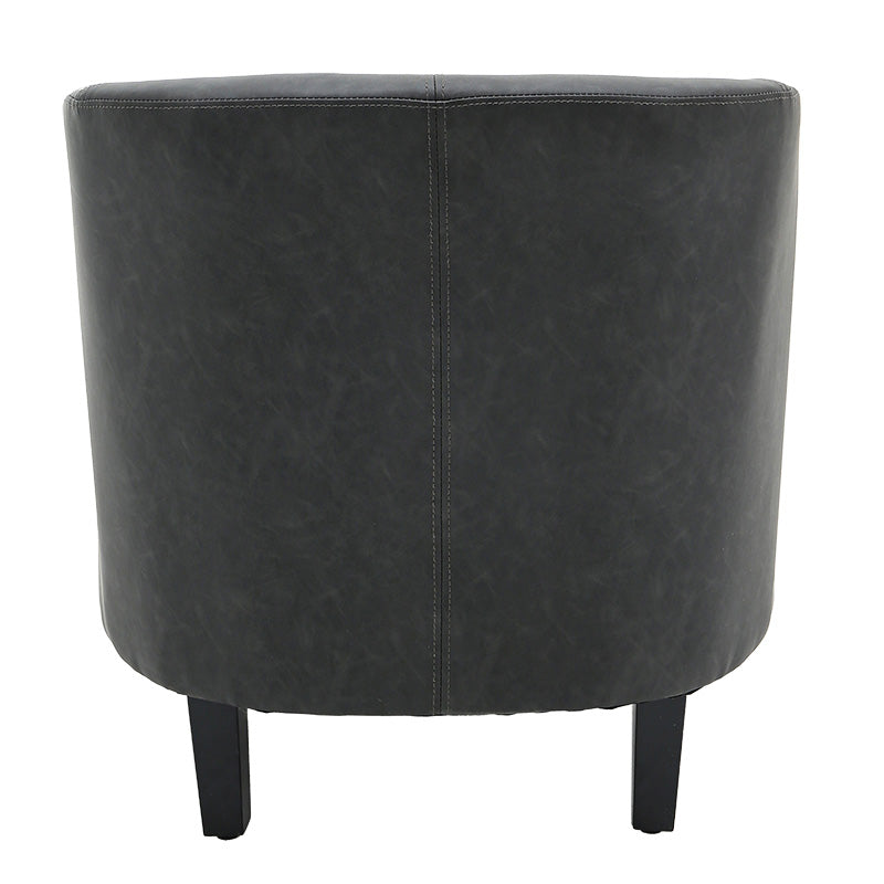 Armchair Major pakoworld PU black-grey 63.5x68x71cm