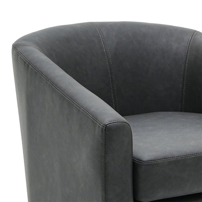 Armchair Major pakoworld PU black-grey 63.5x68x71cm