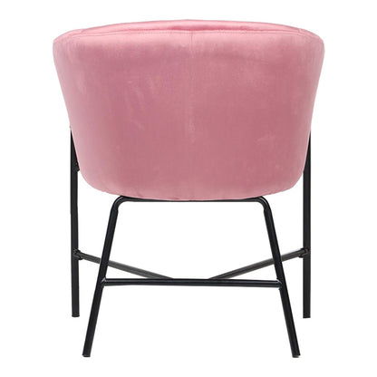 Armchair Julia pakoworld velvet pink 61x57x74cm