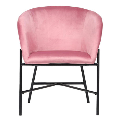 Armchair Julia pakoworld velvet pink 61x57x74cm