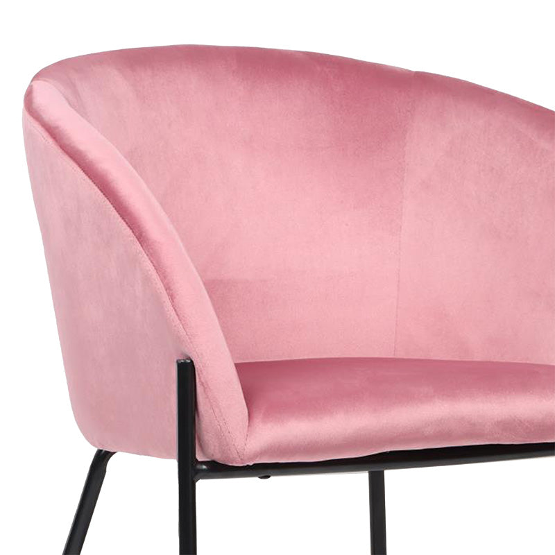 Armchair Julia pakoworld velvet pink 61x57x74cm