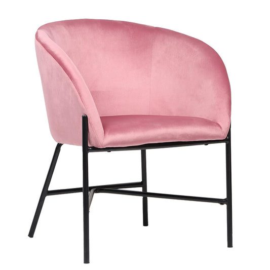 Armchair Julia pakoworld velvet pink 61x57x74cm