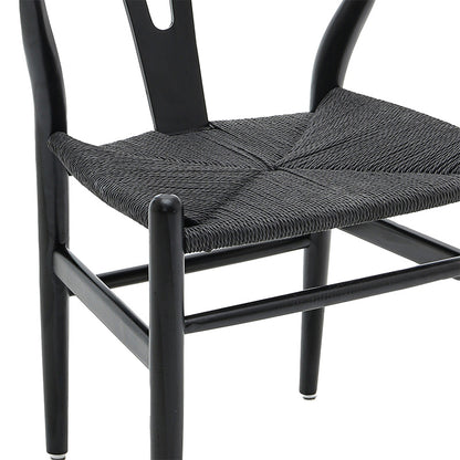 Chair Sandra pakoworld wood-rope black