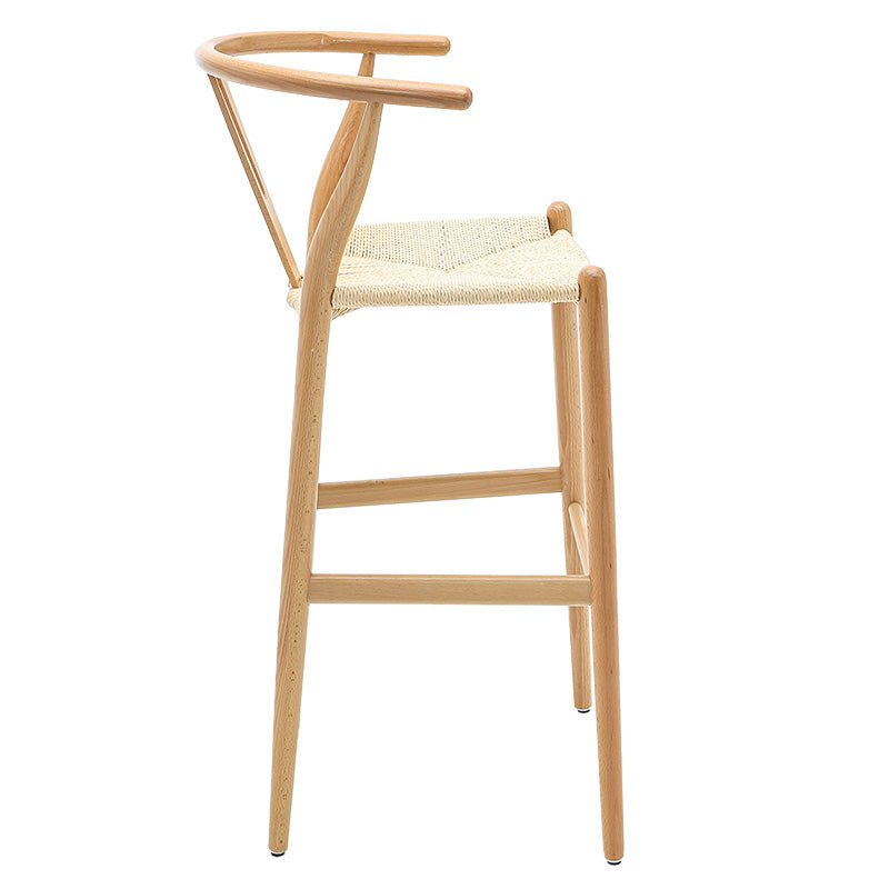 Bar stool Sandra pakoworld wood-rope natural