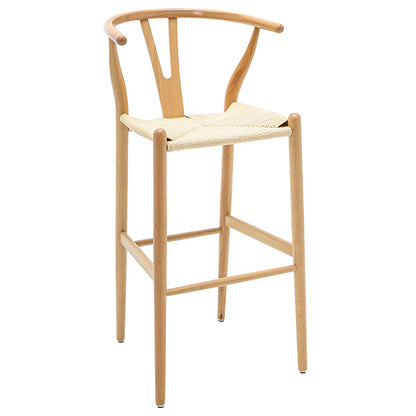 Bar stool Sandra pakoworld wood-rope natural