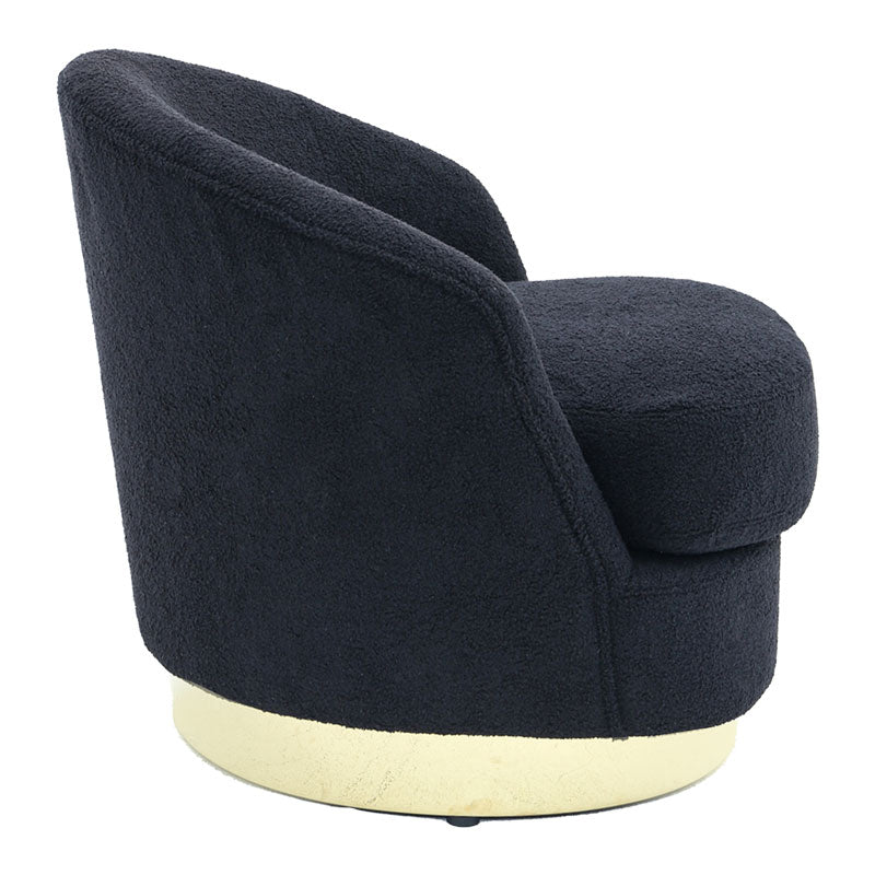 Armchair Caroline pakoworld teddy fabric black-golden 84x81x76cm