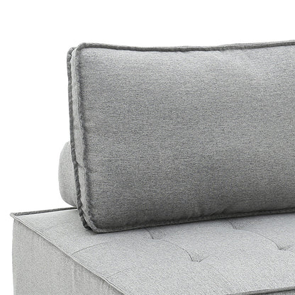 Set of 2 armchairs Ferris pakoworld grey fabric 199x99.5x71.5cm