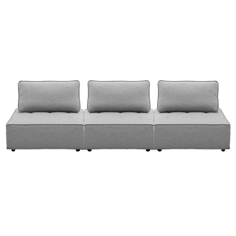 Sofa-Armchair Set 3 pcs Ferris pakoworld greyfabric 298.5x99.5x71.5cm