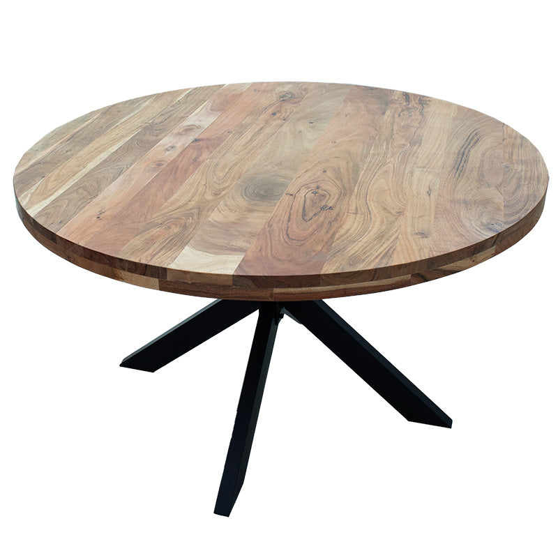 Bowie table pakoworld acacia wood natural-leg black 130x130x78cm