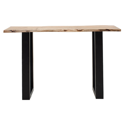 Slim pakoworld console acacia wood natural-leg black 120x40x75.5cm