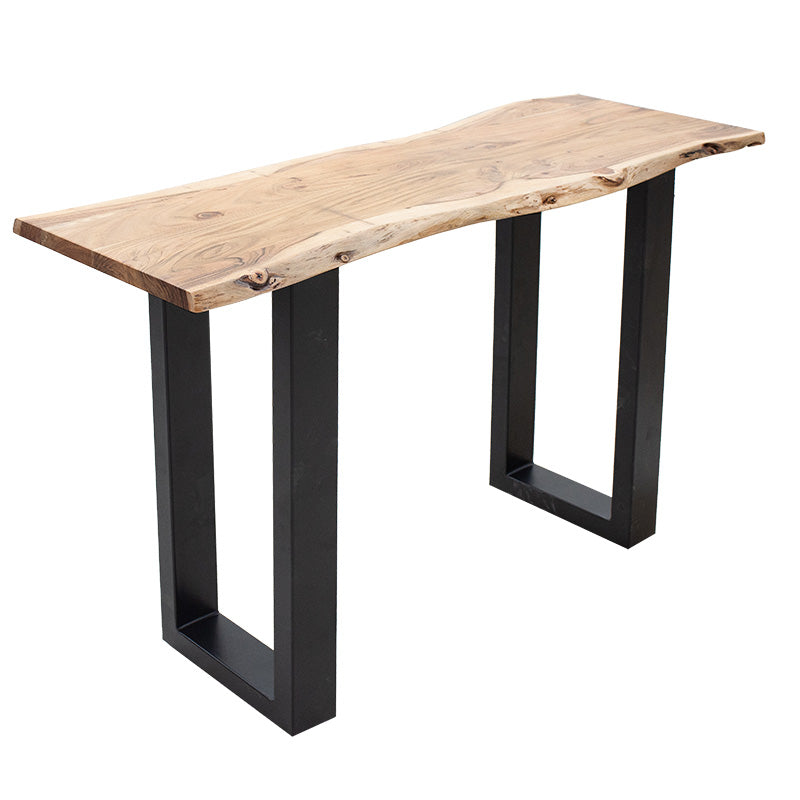 Slim pakoworld console acacia wood natural-leg black 120x40x75.5cm