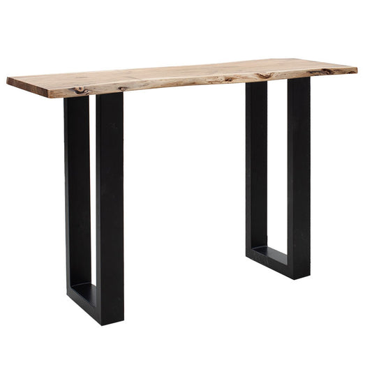 Slim pakoworld console acacia wood natural-leg black 120x40x75.5cm