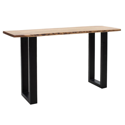 Slim pakoworld console acacia wood natural-leg black 140x45x75.5cm