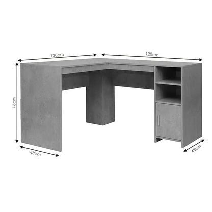 Work table Matera pakoworld grey cement120x120x76cm