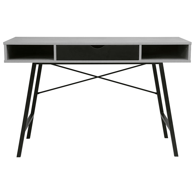 Work table Yamin pakoworld grey cement-black 120x48x76cm