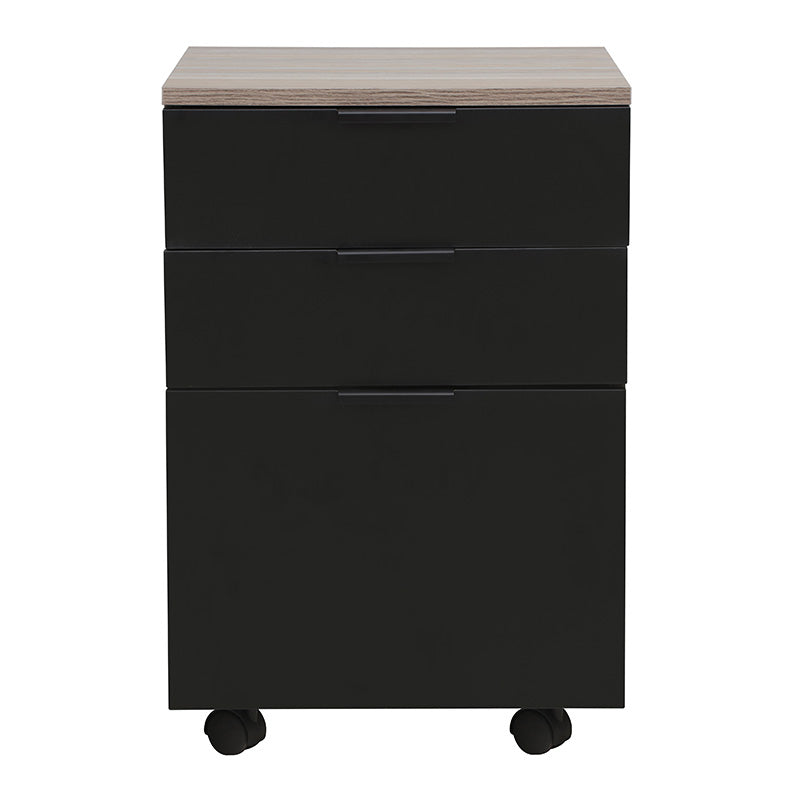 Wheeled chest of drawers Alok pakoworld black-walnut 40x40x60cm