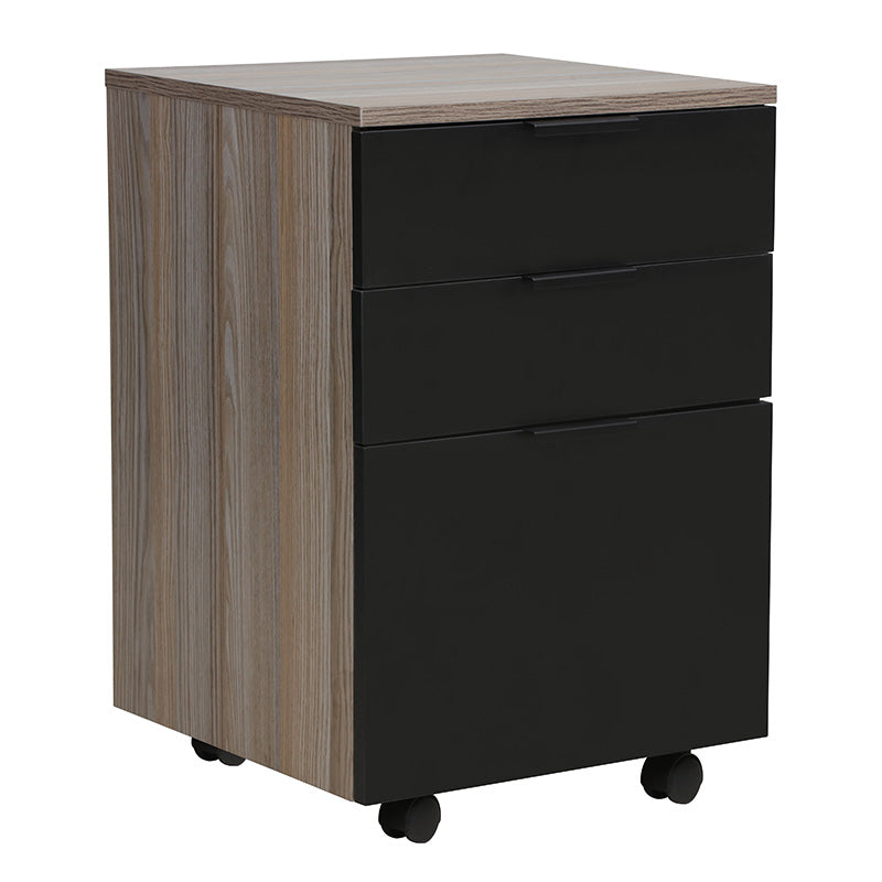 Wheeled chest of drawers Alok pakoworld black-walnut 40x40x60cm