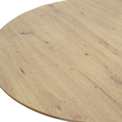 Table Gianno pakoworld natural-black leg D120x76cm