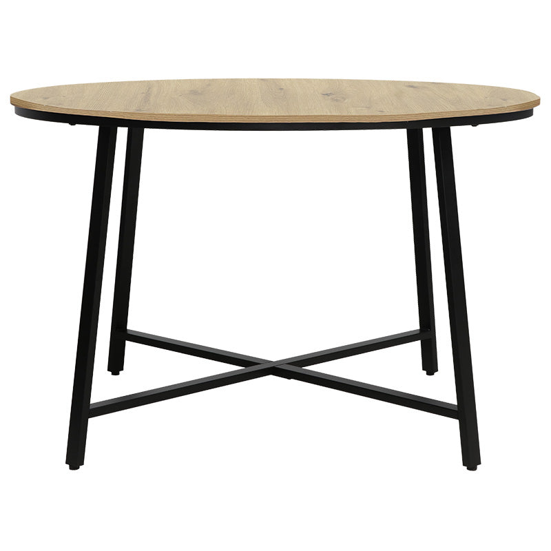 Table Gianno pakoworld natural-black leg D120x76cm