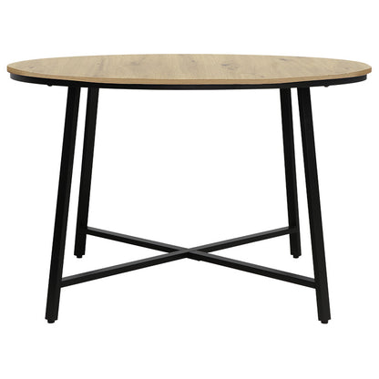 Table Gianno pakoworld natural-black leg D120x76cm