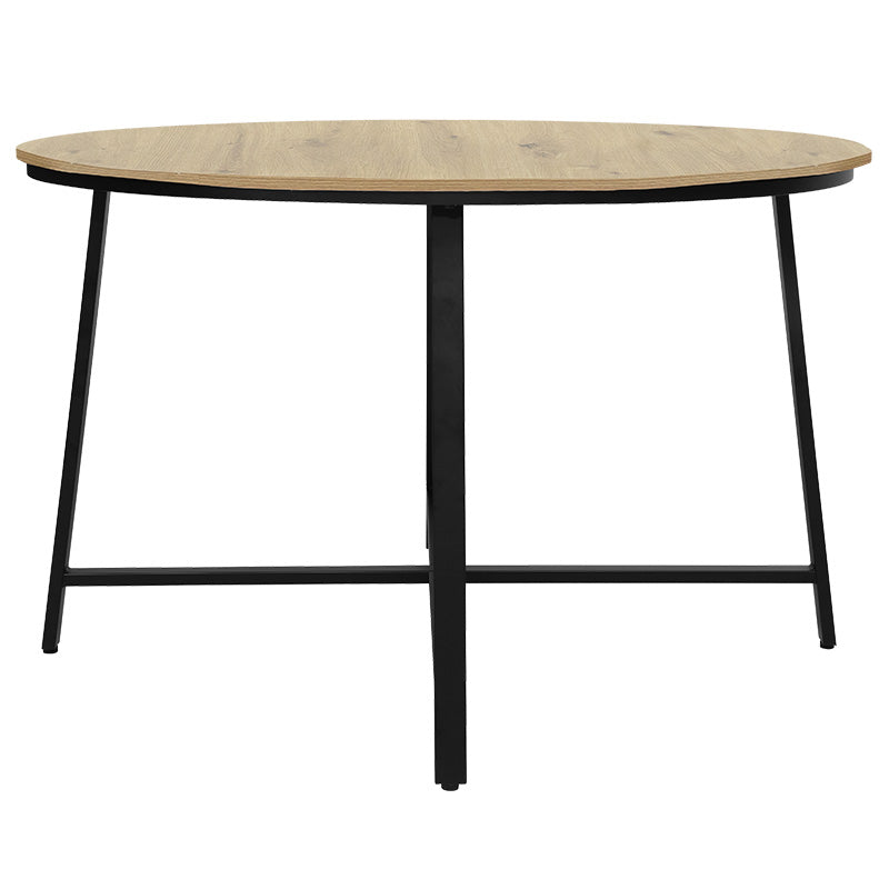 Table Gianno pakoworld natural-black leg D120x76cm