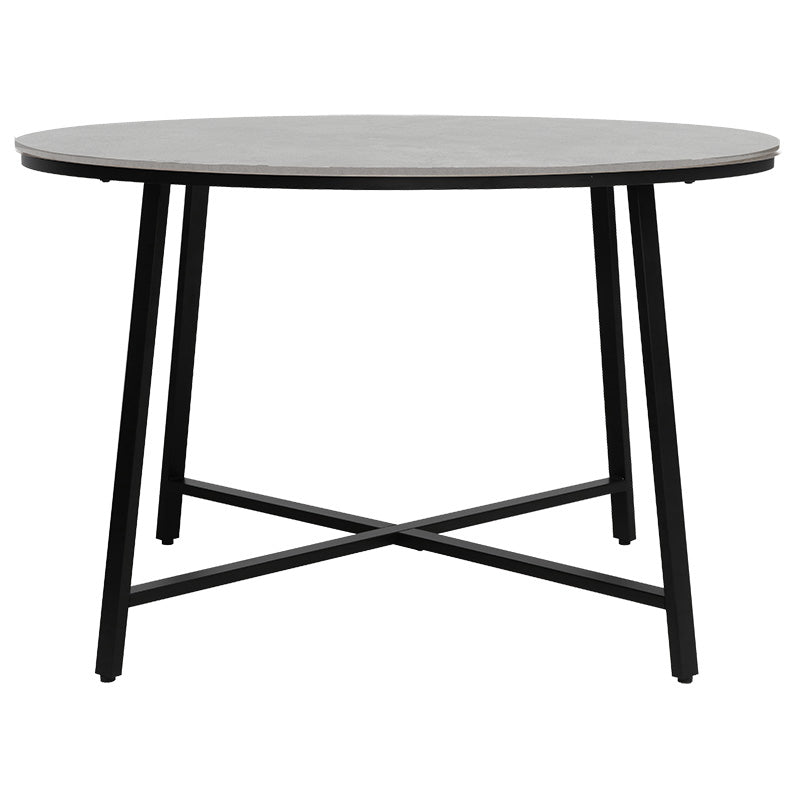 Table Gianno pakoworld grey cement-black leg D120x76cm