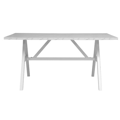 Table Alarick pakoworld white marble-white leg 160x90x76cm