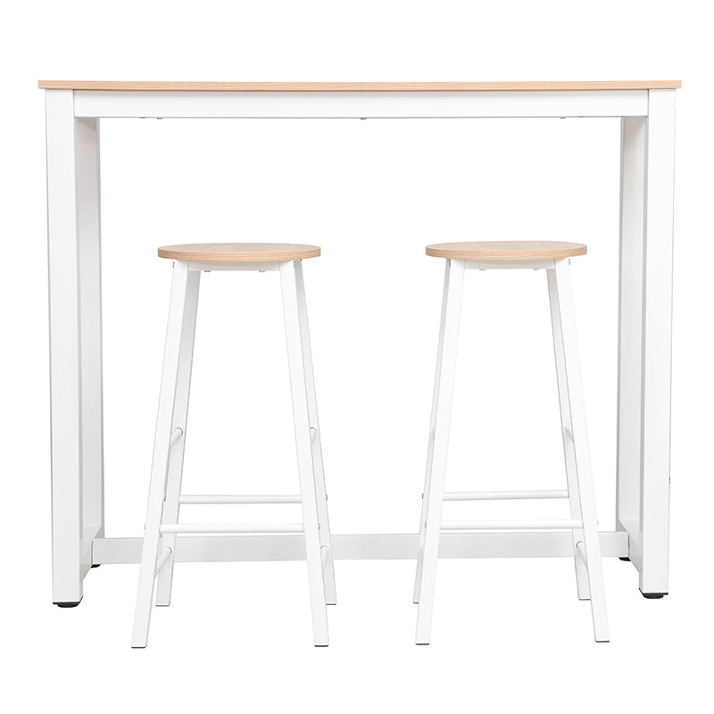 Set table bar Marle natural-white leg 120x40x100cm