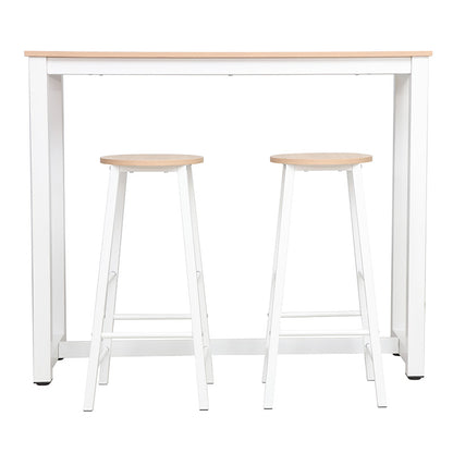 Set table bar Marle natural-white leg 120x40x100cm