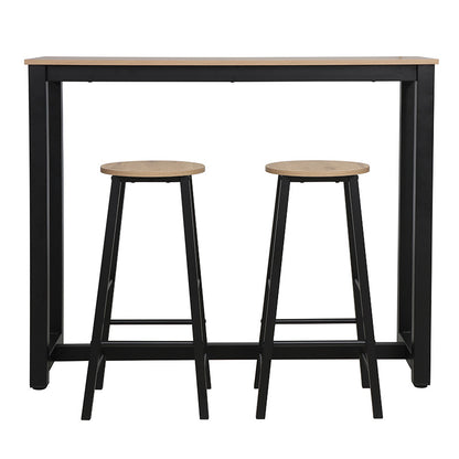 Set table bar Marle sonoma-black leg 120x40x100cm