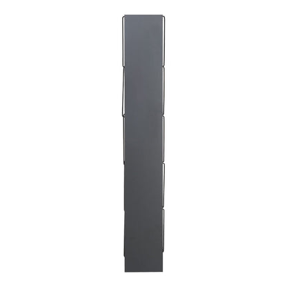 Bookcase mini Tars pakoworld dark grey-black 50x22x150cm