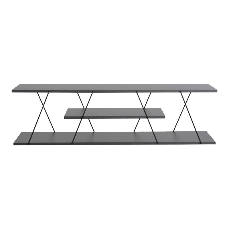 Tv stand Tars pakoworld dark grey-black 120x30x33cm