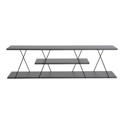 Tv stand Tars pakoworld dark grey-black 120x30x33cm