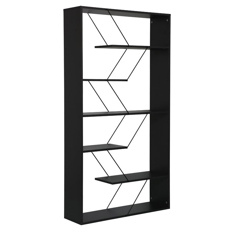 Bookcase Tars pakoworld dark grey-black 84x24x157cm