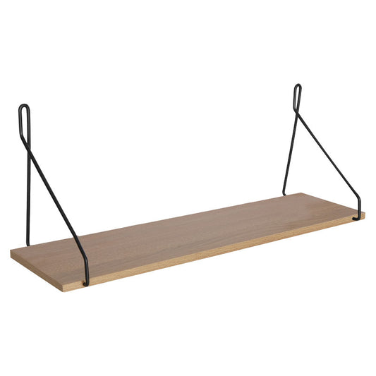 Wall shelf Tars pakoworld sonoma-black 72x20x27cm