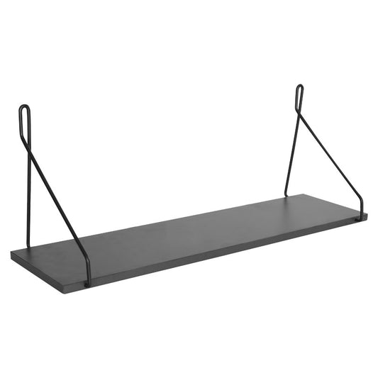 Wall shelf Tars pakoworld dark grey-black 72x20x27cm