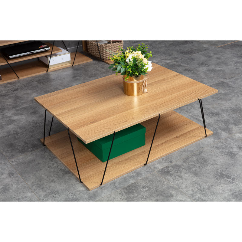 Coffee table Tars pakoworld sonoma-black 90x60x30,5cm